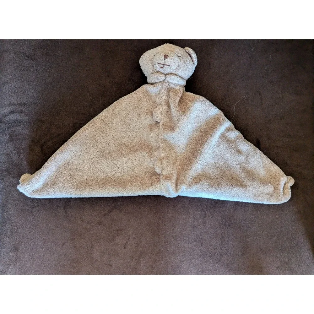 Carter's Tan Bear‎ Lovey Security Blanket Plush Baby Snuggler Neutral Brown